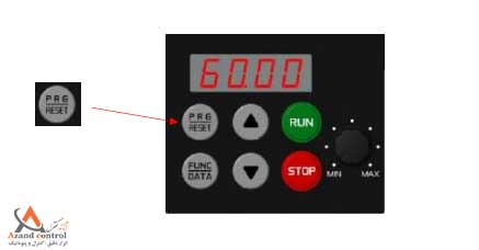 فشار دکمهPRG برای تنظیم اینورتر آیمستر سری U1