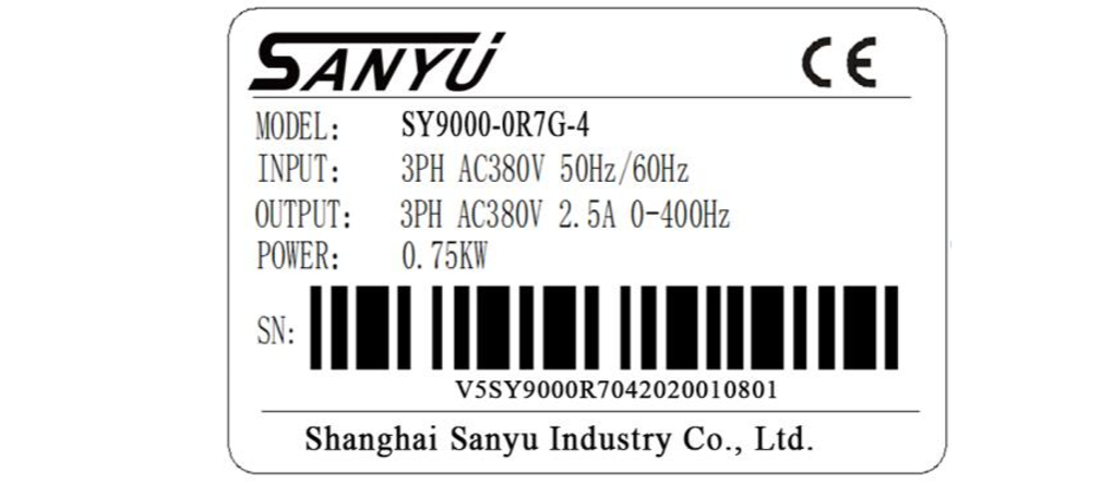 مشخصات پلاک درایو سانیو سری SY9000